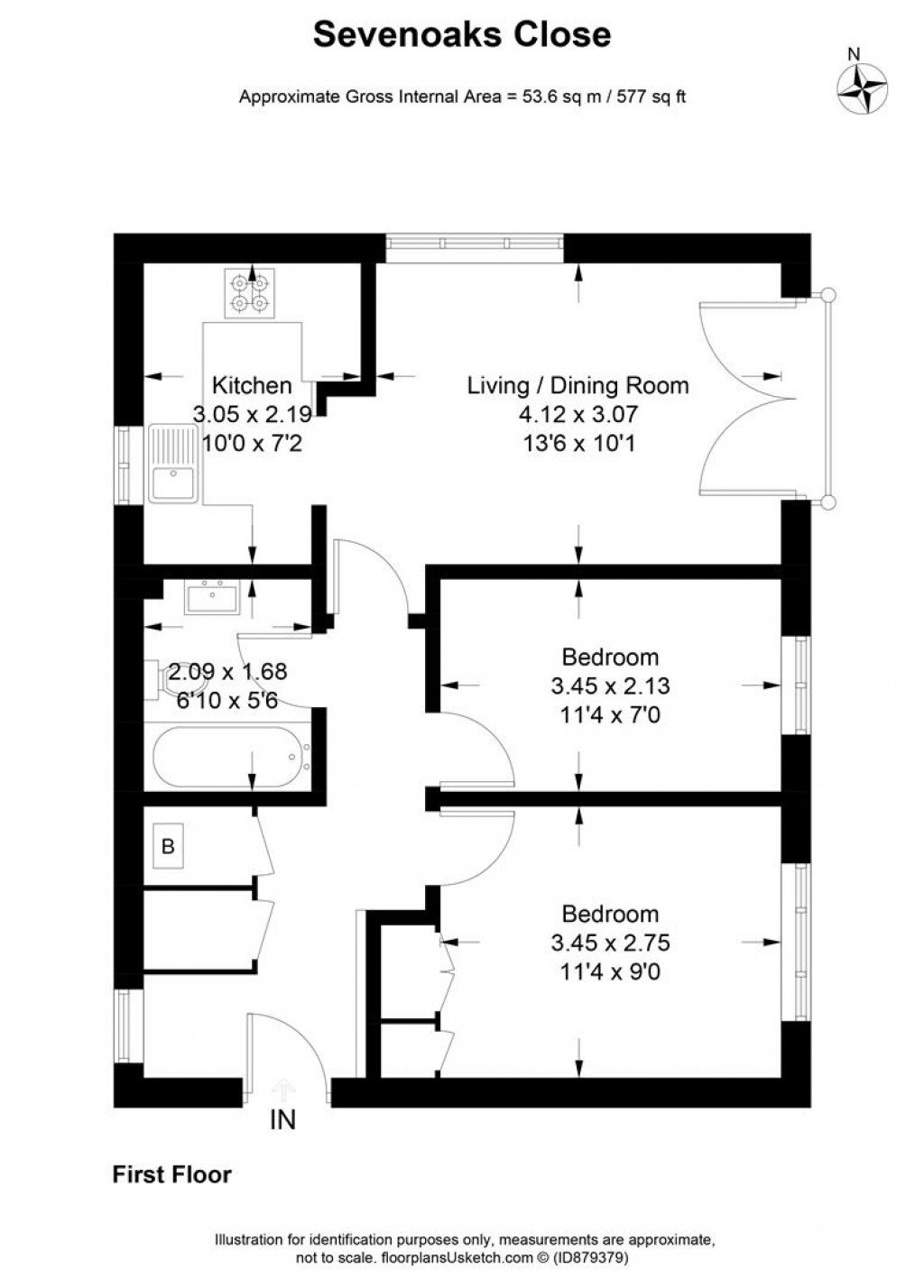 Floorplans For Sevenoaks Close, Sutton