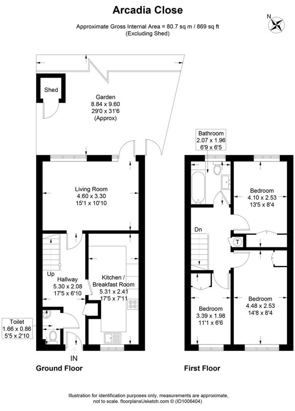 Floorplans For Arcadia Close, Carshalton