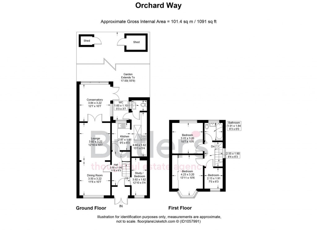 Floorplans For Orchard Way, Sutton