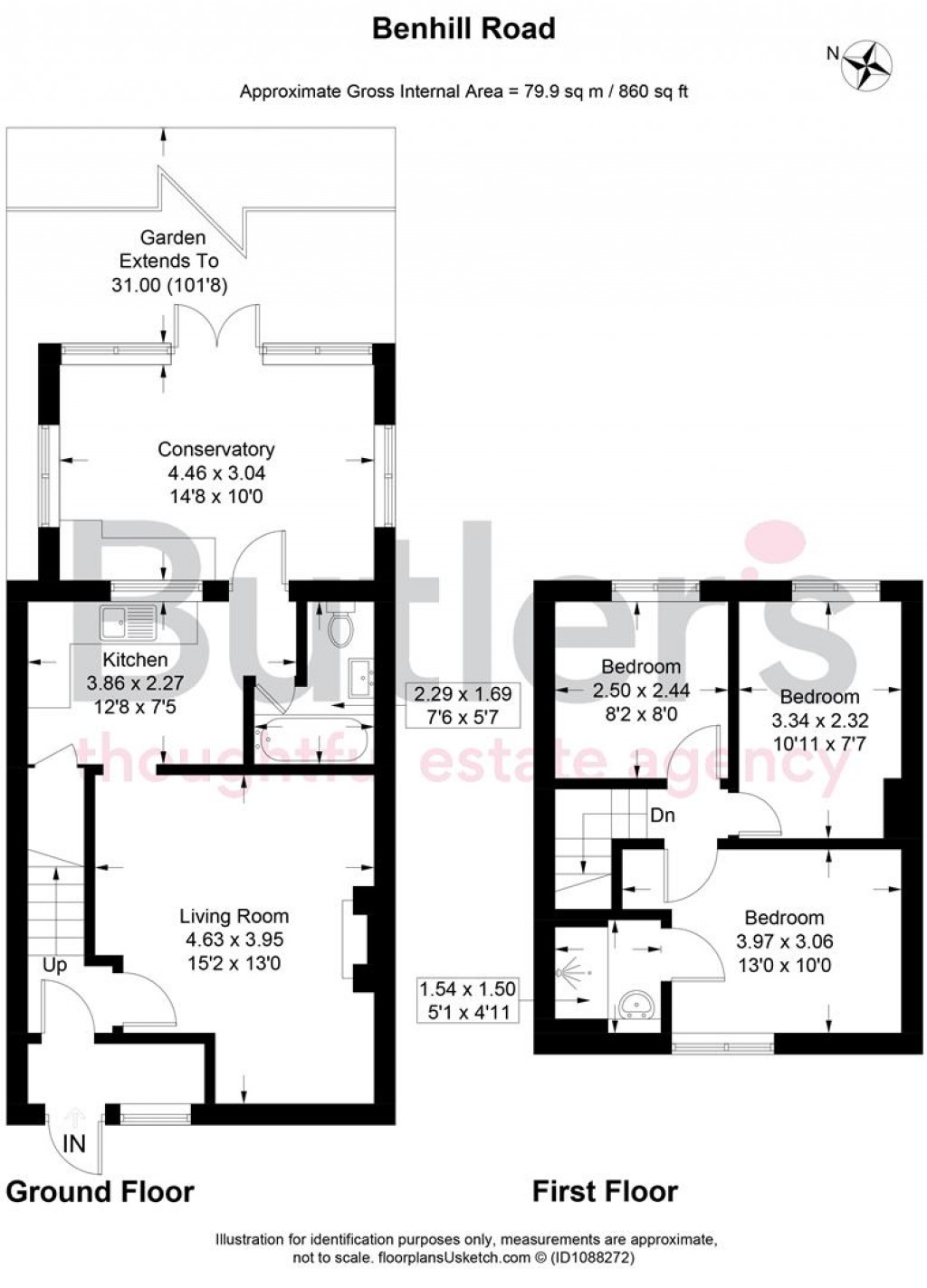 Floorplans For Benhill Road, Sutton