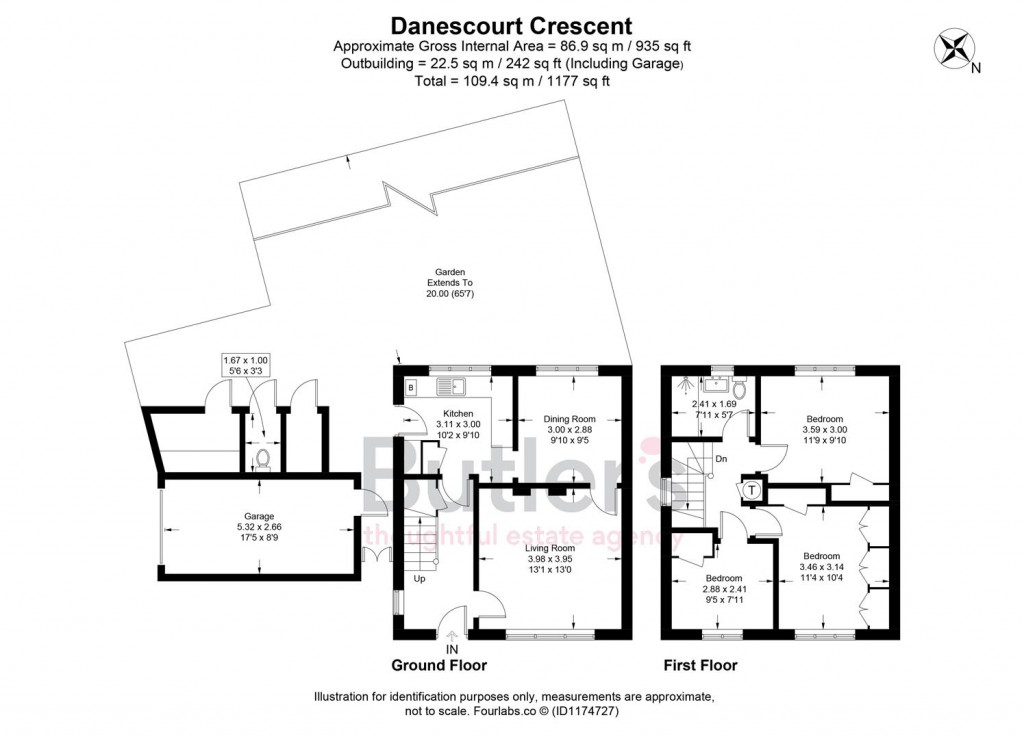 Floorplans For Danescourt Crescent, Sutton