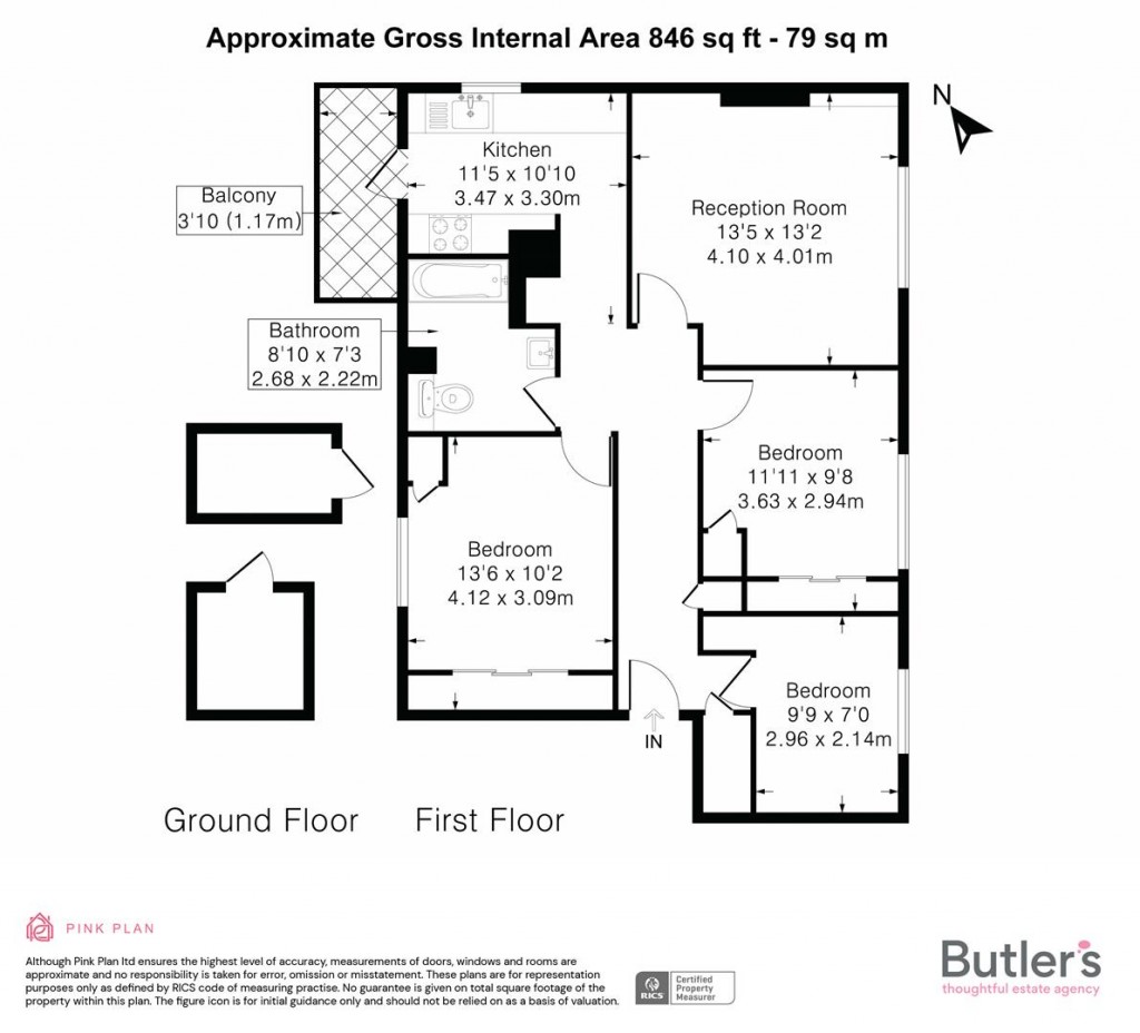 Floorplans For Hurstcourt Road, Sutton