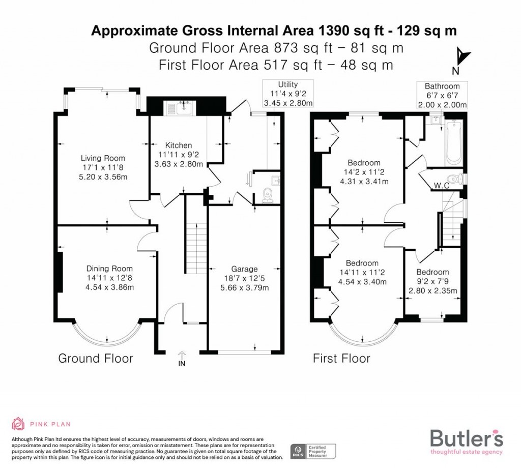 Floorplans For Sunnymede Avenue, Carshalton