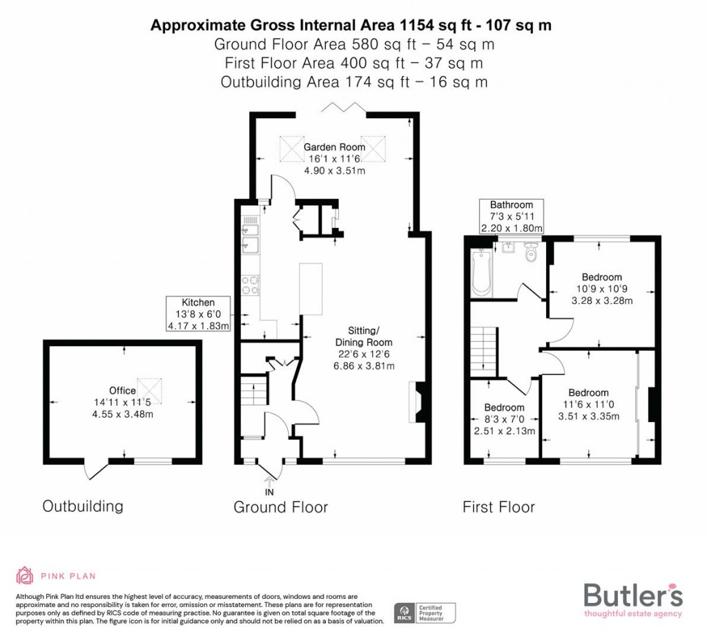 Floorplans For Manor Way, Banstead
