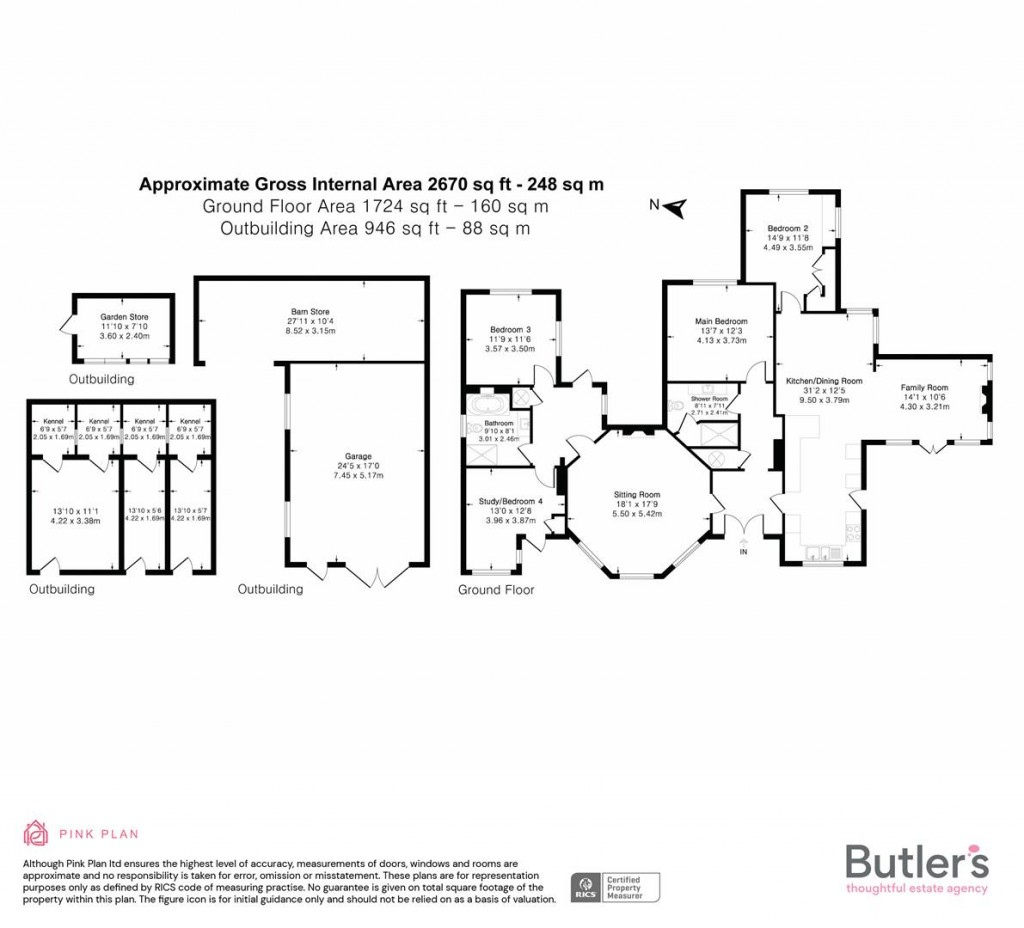 Floorplans For Tilley Lane, Headley, Epsom