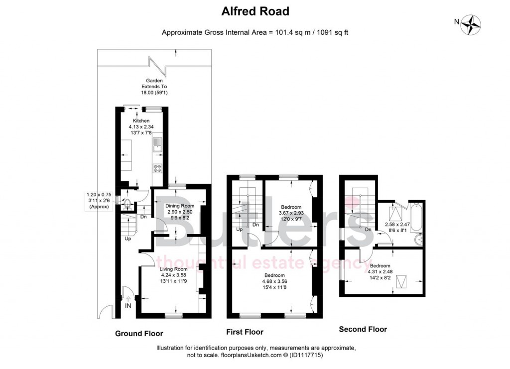 Floorplans For Alfred Road, Sutton