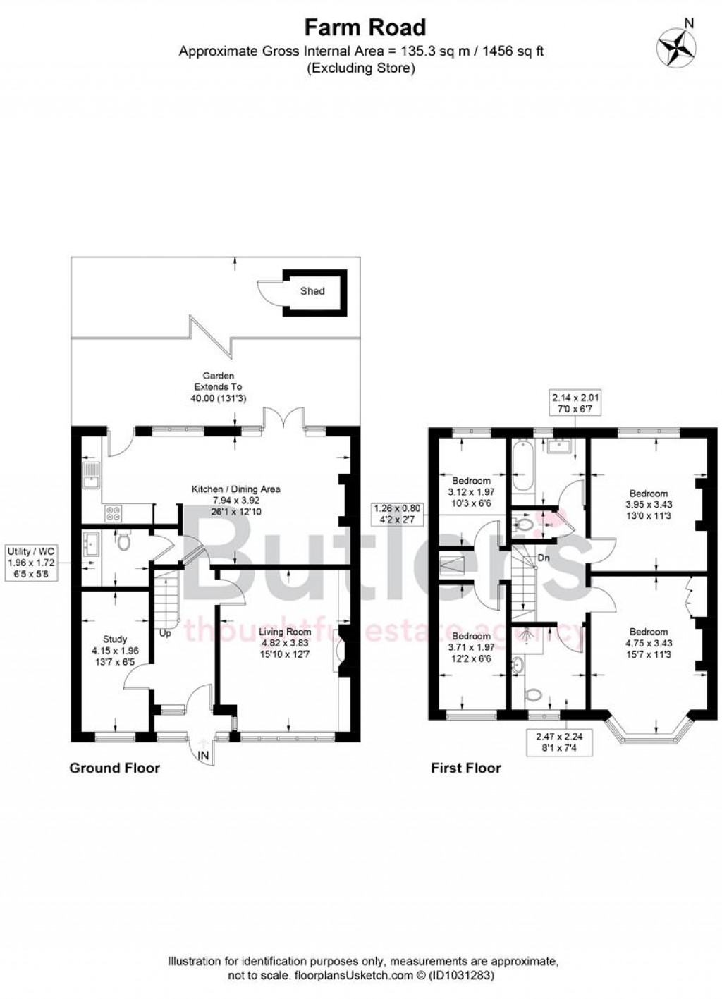 Floorplans For Farm Way, Worcester Park
