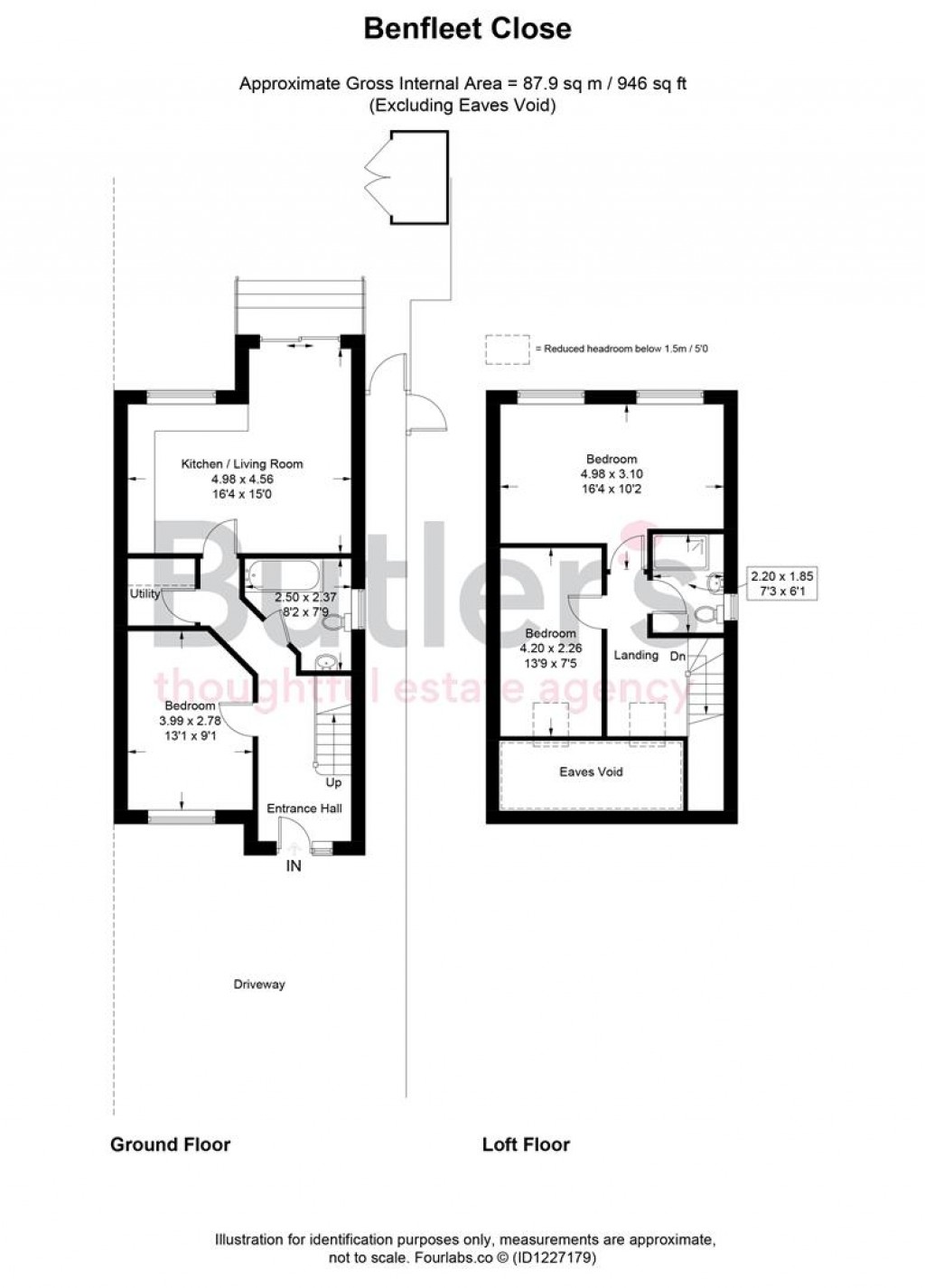 Floorplans For Benfleet Close, Sutton
