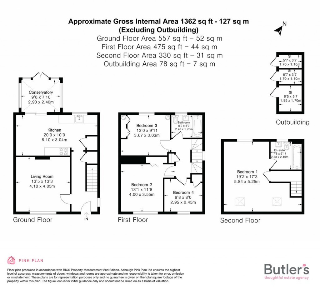 Floorplans For Danescourt Crescent, Sutton