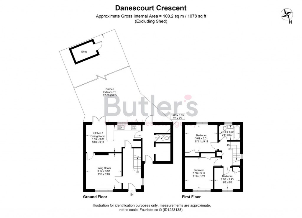 Floorplans For Danescourt Crescent, Sutton