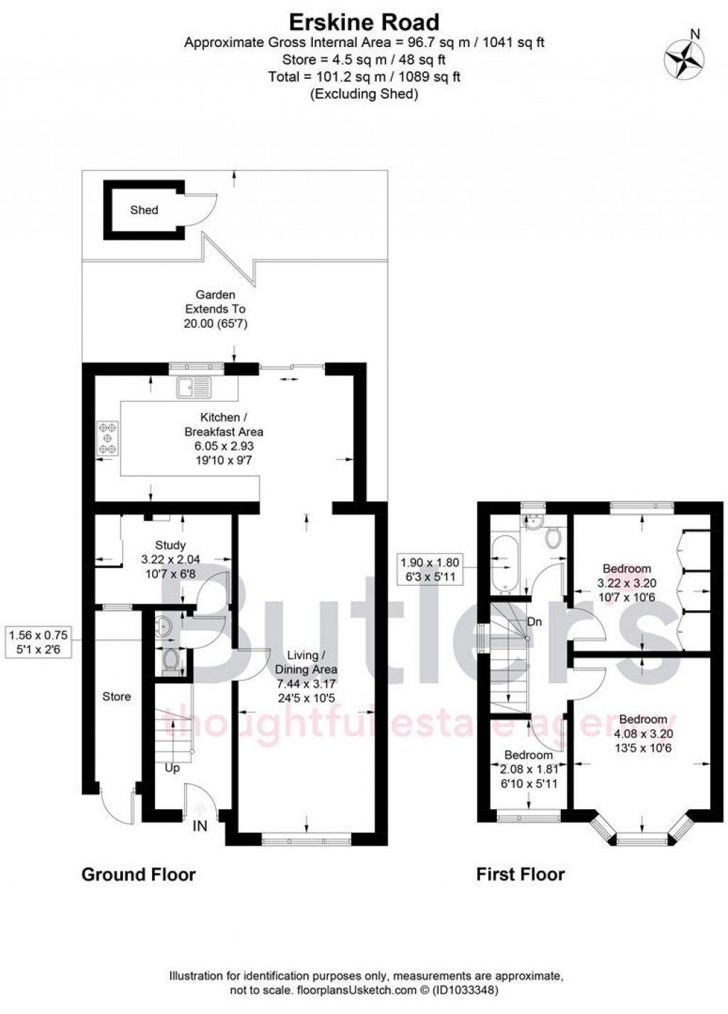Floorplans For Erskine Road, Sutton