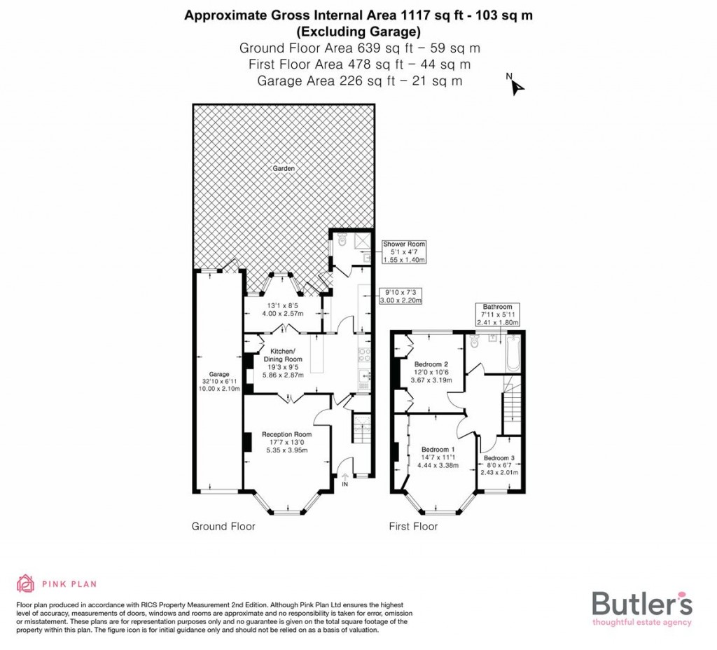 Floorplans For Elm Way, Worcester Park
