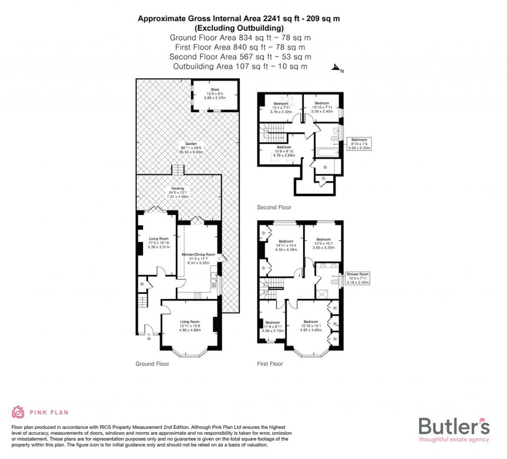 Floorplans For Rosebery Road, Cheam, Sutton