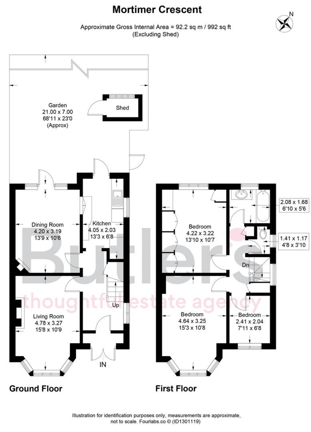Floorplans For Mortimer Crescent, Worcester Park