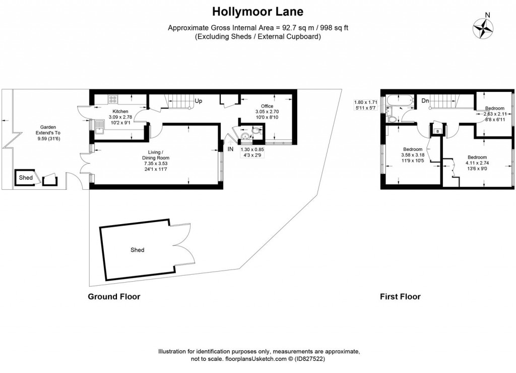 Floorplans For Hollymoor Lane, Epsom