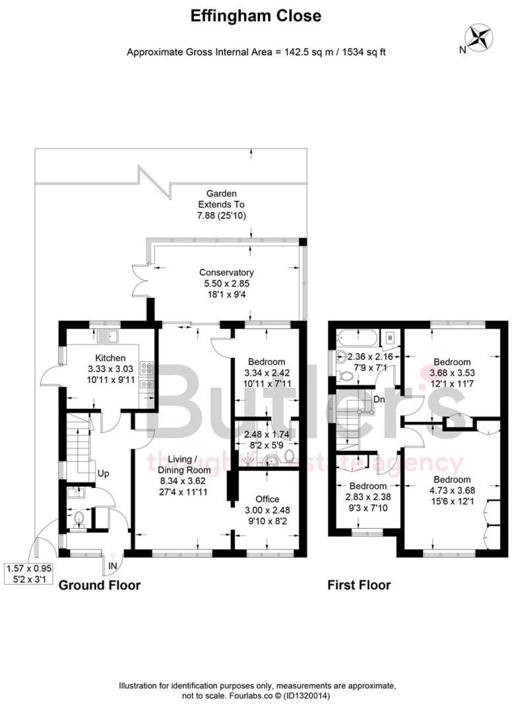Floorplans For Effingham Close, Sutton